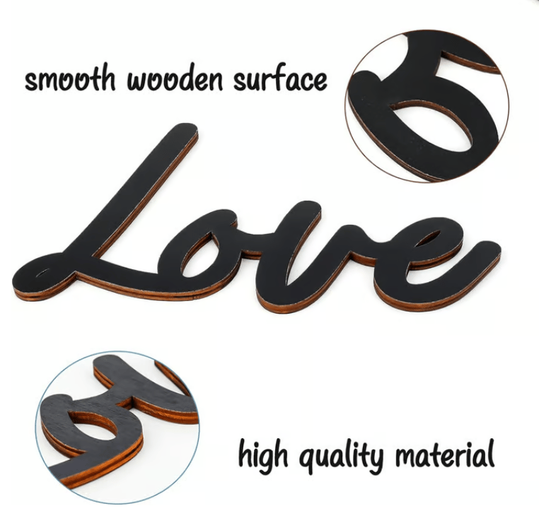 Wooden Wall Hanging Sign Decoration - No Wall Damage