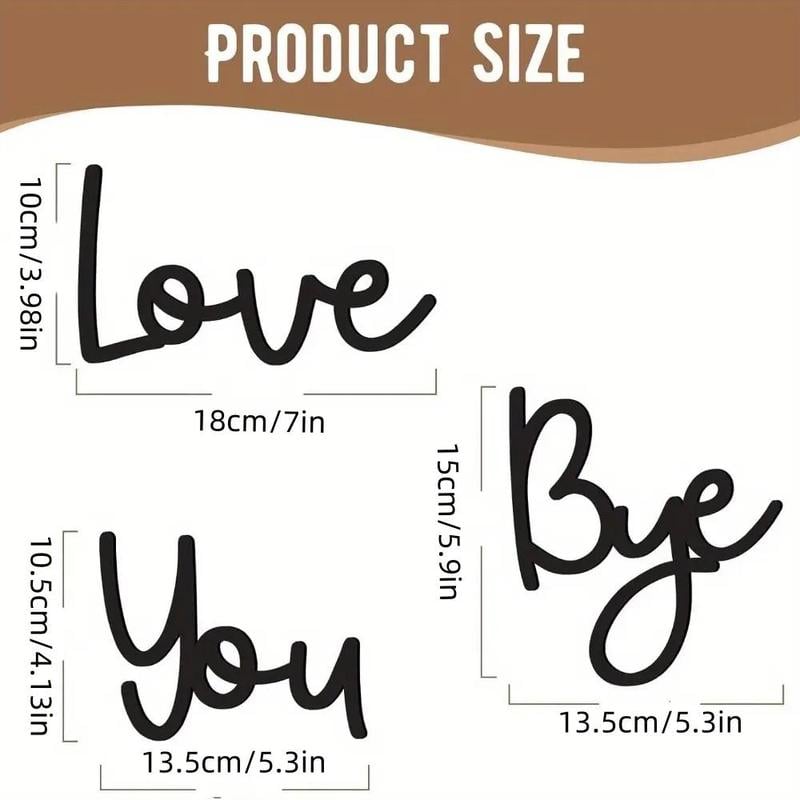Wooden Wall Hanging Sign Decoration - No Wall Damage