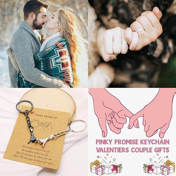 💕 Pinky Promise Matching Keychains – 2-Piece Couple Gift for Valentine’s, Birthdays & Best Friends 🎁✨