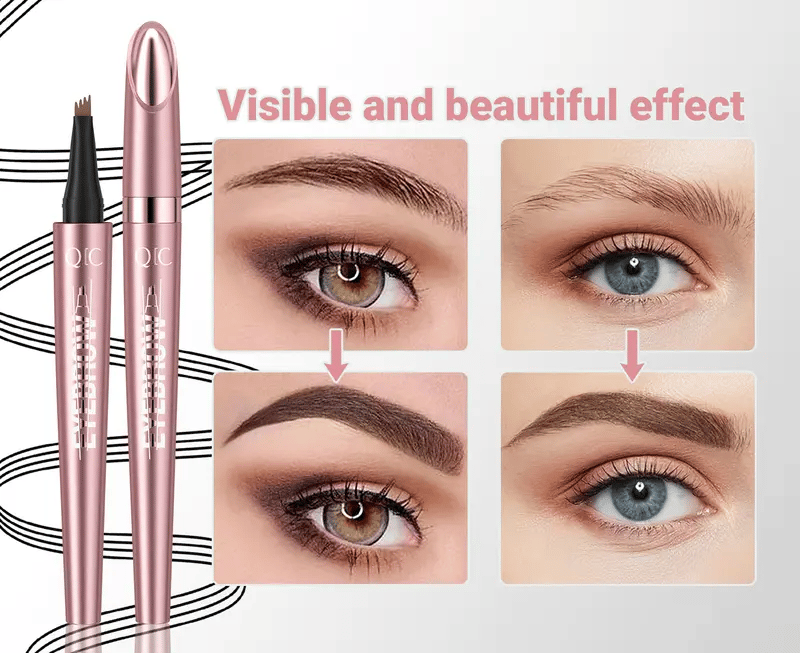 🔥Buy 1 Get 1 Free-Waterproof Micro-Fork Eyebrow Pencil, Long-Lasting Brow Pen for Natural Hair-Like Strokes