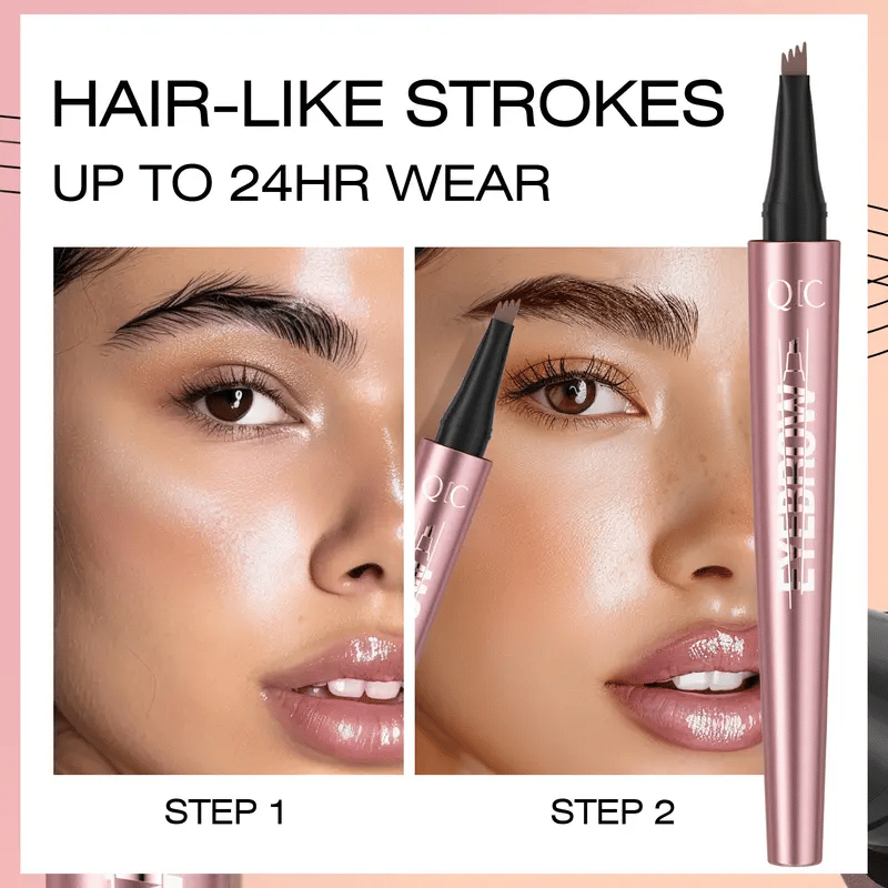 🔥Buy 1 Get 1 Free-Waterproof Micro-Fork Eyebrow Pencil, Long-Lasting Brow Pen for Natural Hair-Like Strokes