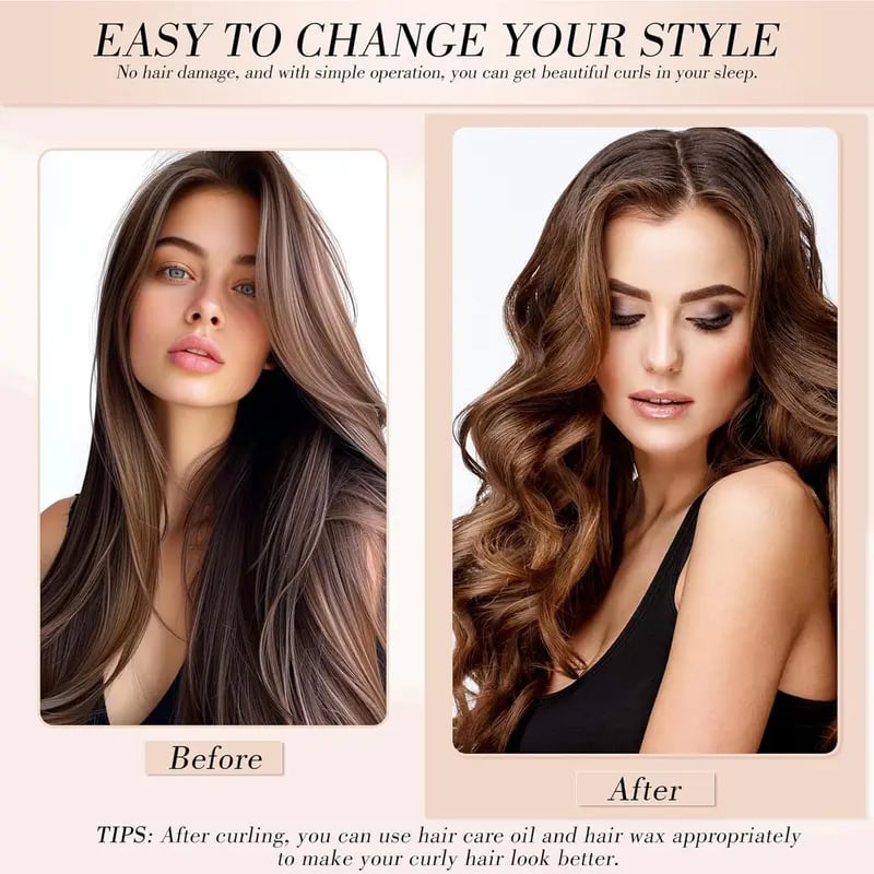 👩No-Heat Curling Set – Sleep & Style for Perfect Curls🛌