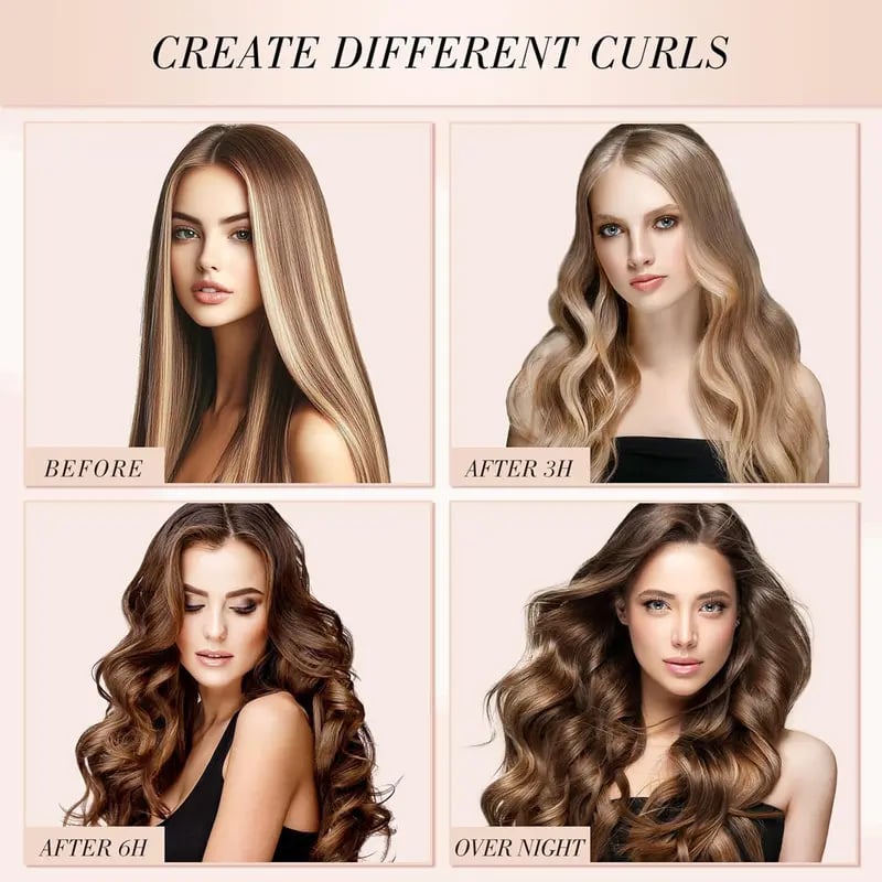 👩No-Heat Curling Set – Sleep & Style for Perfect Curls🛌