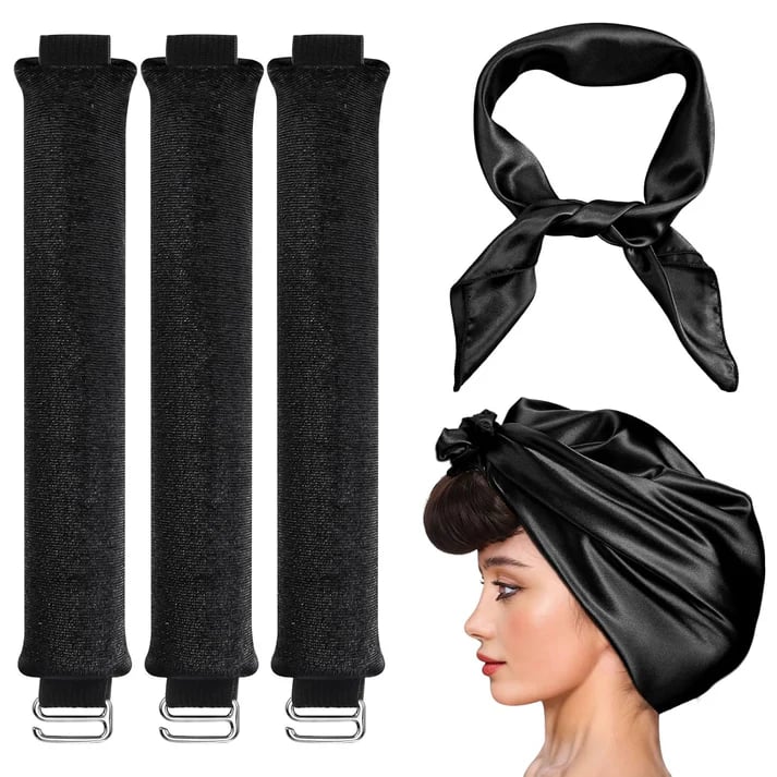 👩No-Heat Curling Set – Sleep & Style for Perfect Curls🛌