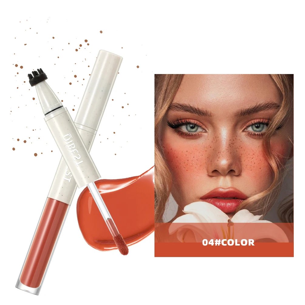 🏆Hot Sale⚡2-in-1 Natural Freckle Pen and Liquid Blush for Waterproof, Long-Lasting Sunkissed Makeup