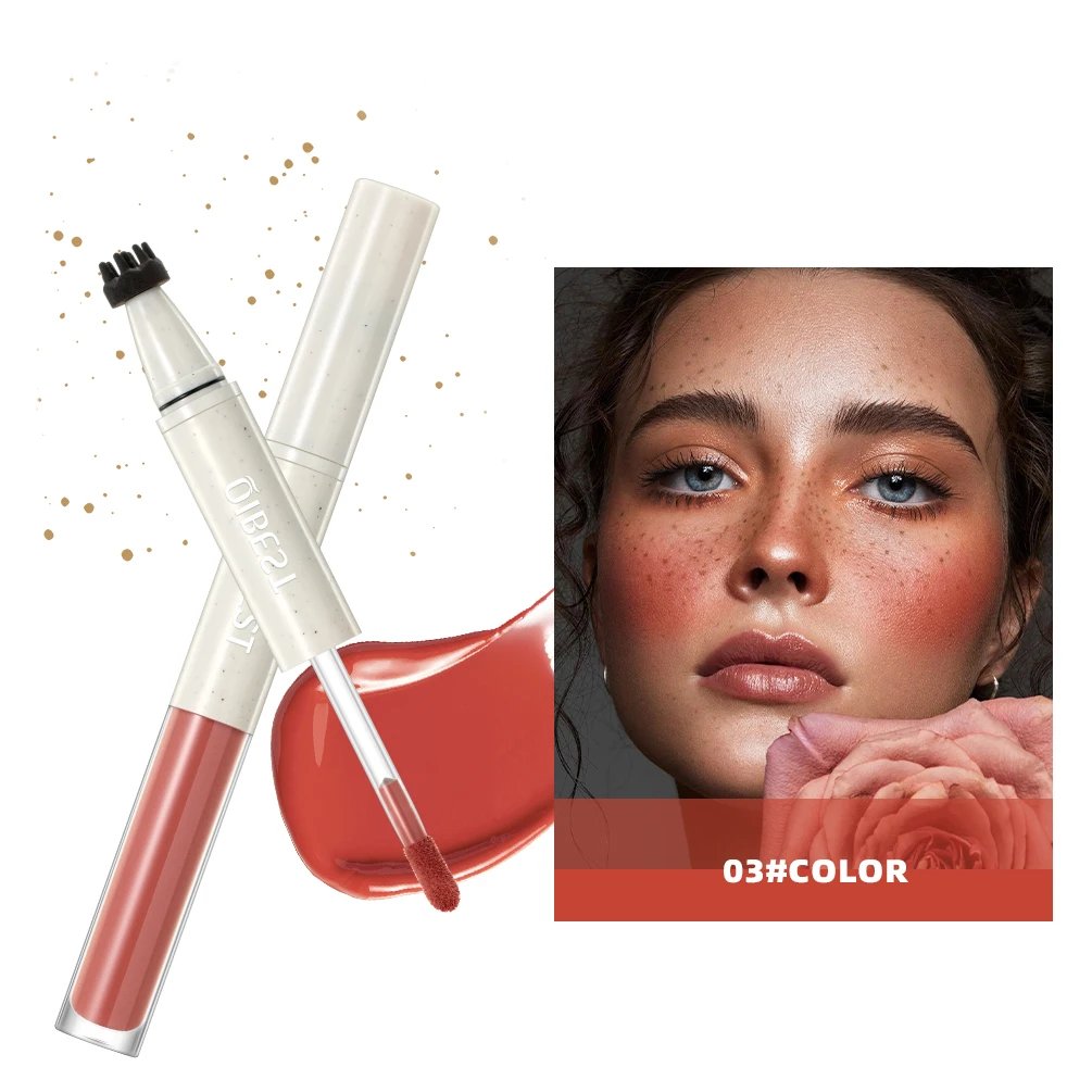🏆Hot Sale⚡2-in-1 Natural Freckle Pen and Liquid Blush for Waterproof, Long-Lasting Sunkissed Makeup