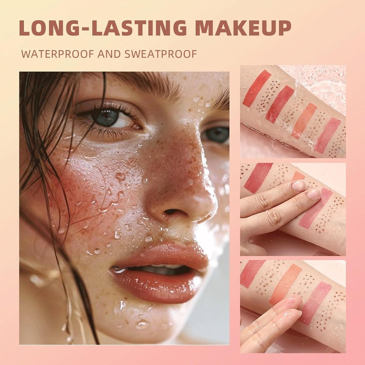 🏆Hot Sale⚡2-in-1 Natural Freckle Pen and Liquid Blush for Waterproof, Long-Lasting Sunkissed Makeup