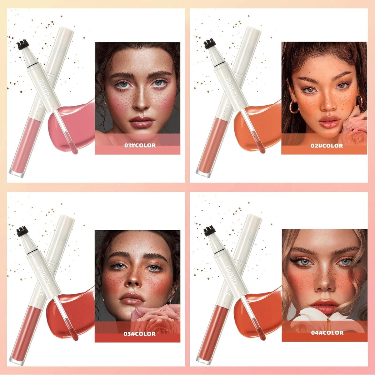 🏆Hot Sale⚡2-in-1 Natural Freckle Pen and Liquid Blush for Waterproof, Long-Lasting Sunkissed Makeup