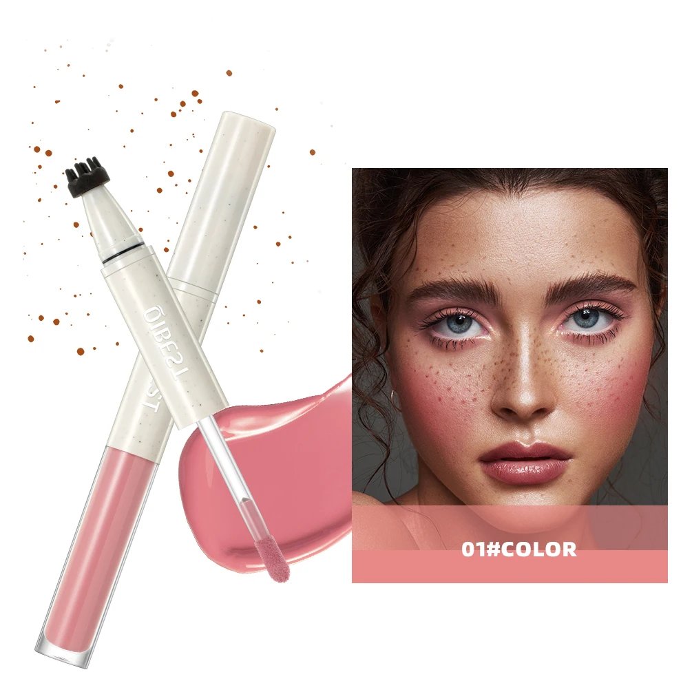 🏆Hot Sale⚡2-in-1 Natural Freckle Pen and Liquid Blush for Waterproof, Long-Lasting Sunkissed Makeup