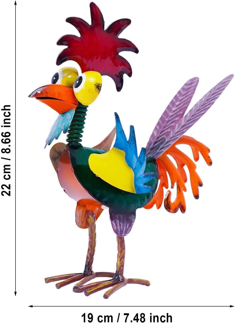 ✨2026 Spring Special Offer 49% OFF🐓 Colorful Metal Rooster Statue - Farmhouse, Patio, and Garden Decor