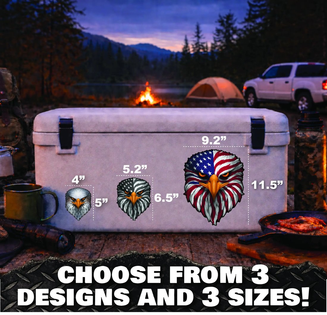 🔥Last Day 50% OFF - 🦅Reflective Eagle Eyes USA Flag Decal – Waterproof Patriotic Vinyl Sticker for Trucks, Cars & Gear