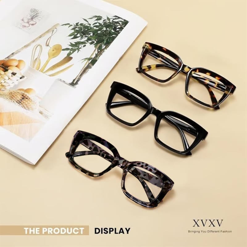 🔥Hot Sale-✨👓Tortoiseshell Reading Glasses - Blue Light Blocking Oversized Square Reaters