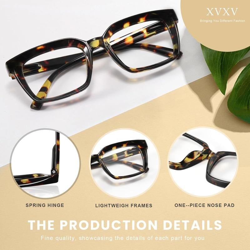 🔥Hot Sale-✨👓Tortoiseshell Reading Glasses - Blue Light Blocking Oversized Square Reaters