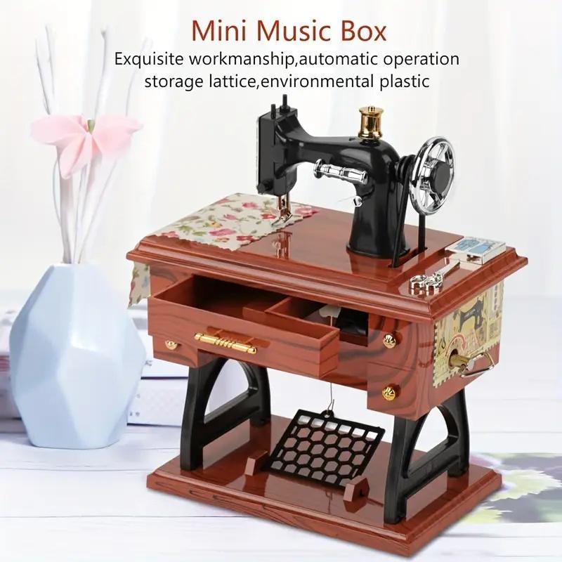 🎵Vintage Sewing Machine Design Music Box