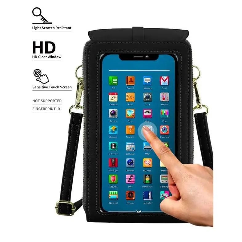 2026 Trendy Minimalist Elegant Women's Touchscreen Crossbody Phone Wallet - Multi-Card Slots & Coin Pouch
