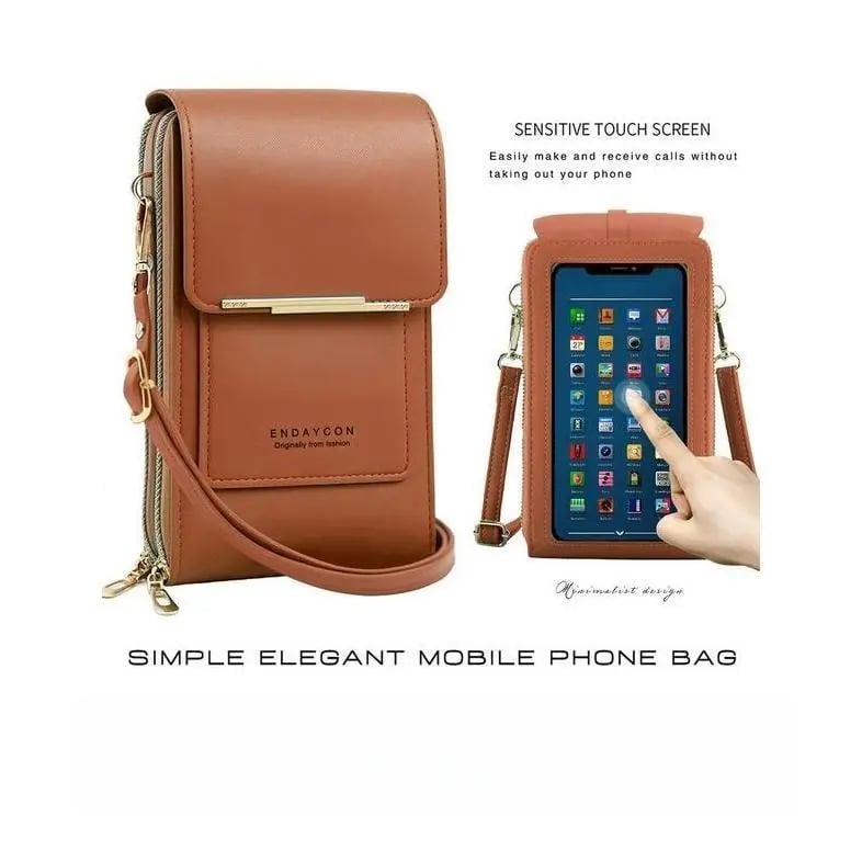 2026 Trendy Minimalist Elegant Women's Touchscreen Crossbody Phone Wallet - Multi-Card Slots & Coin Pouch
