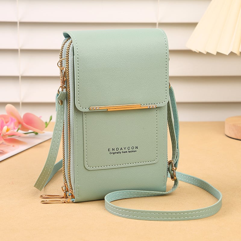 2026 Trendy Minimalist Elegant Women's Touchscreen Crossbody Phone Wallet - Multi-Card Slots & Coin Pouch