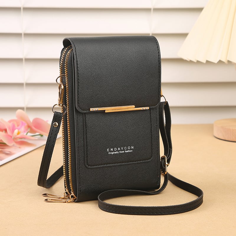2026 Trendy Minimalist Elegant Women's Touchscreen Crossbody Phone Wallet - Multi-Card Slots & Coin Pouch