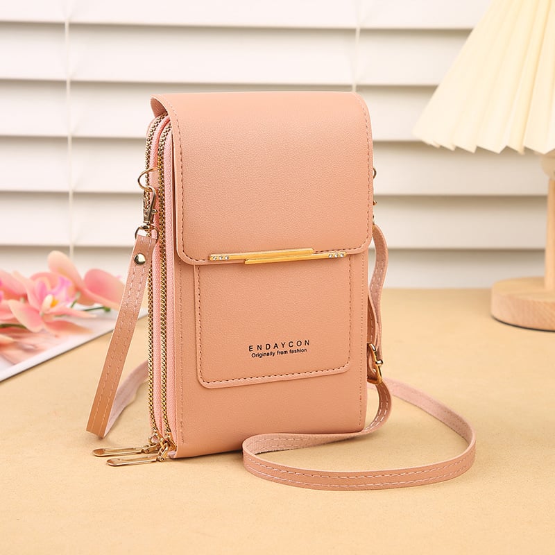 2026 Trendy Minimalist Elegant Women's Touchscreen Crossbody Phone Wallet - Multi-Card Slots & Coin Pouch