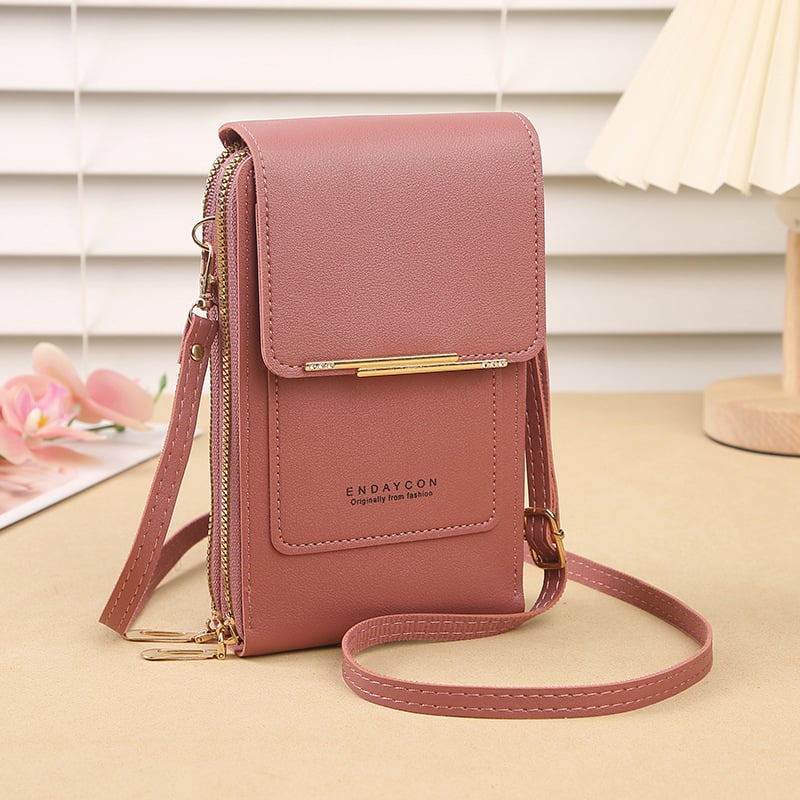 2026 Trendy Minimalist Elegant Women's Touchscreen Crossbody Phone Wallet - Multi-Card Slots & Coin Pouch