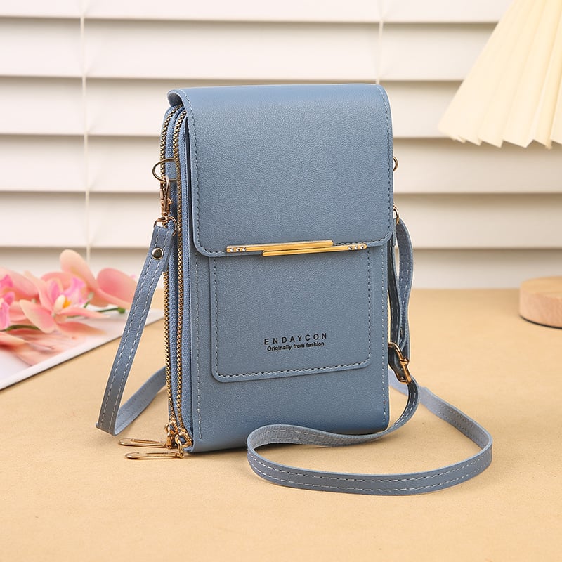 2026 Trendy Minimalist Elegant Women's Touchscreen Crossbody Phone Wallet - Multi-Card Slots & Coin Pouch
