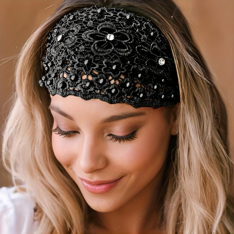 💥Vintage Floral Beaded Wide Headbands for Women