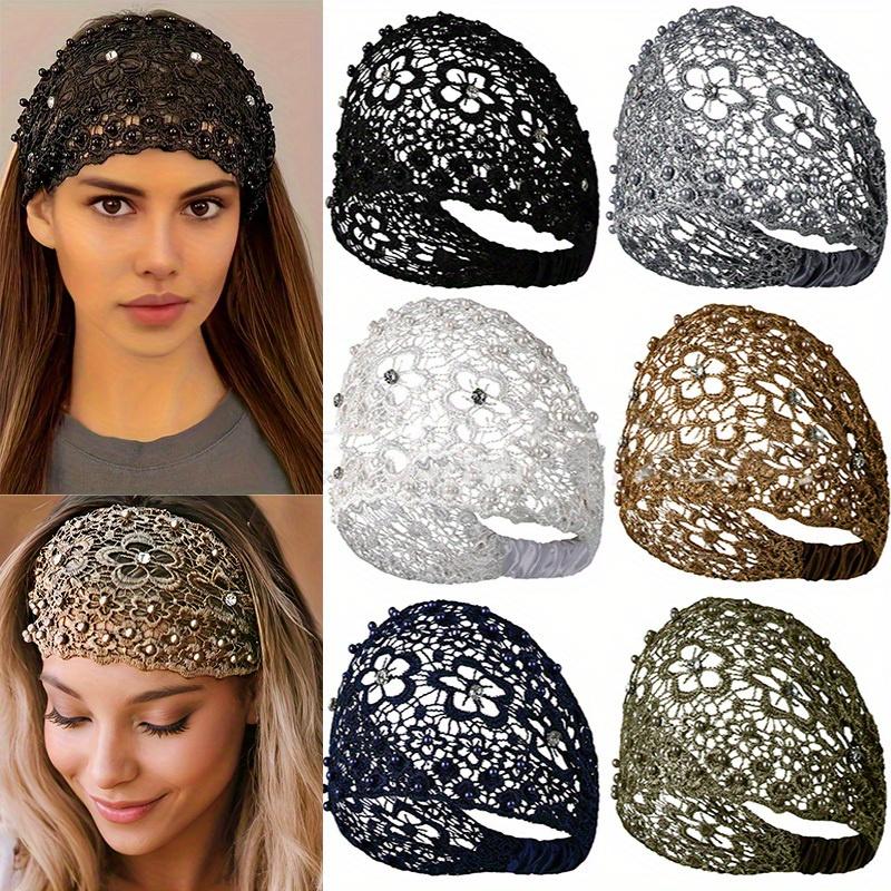 💥Vintage Floral Beaded Wide Headbands for Women