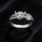 🏆Last Day Promotion 49% OFF 💕 ✨ Handcrafted Highland Cow 925 Sterling Silver Adjustable Ring