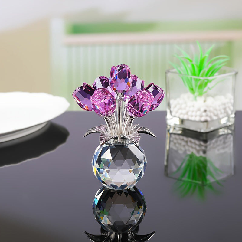 LAST DAY 49% OFF🌹Everlasting Crystal Rose Flower Figurine
