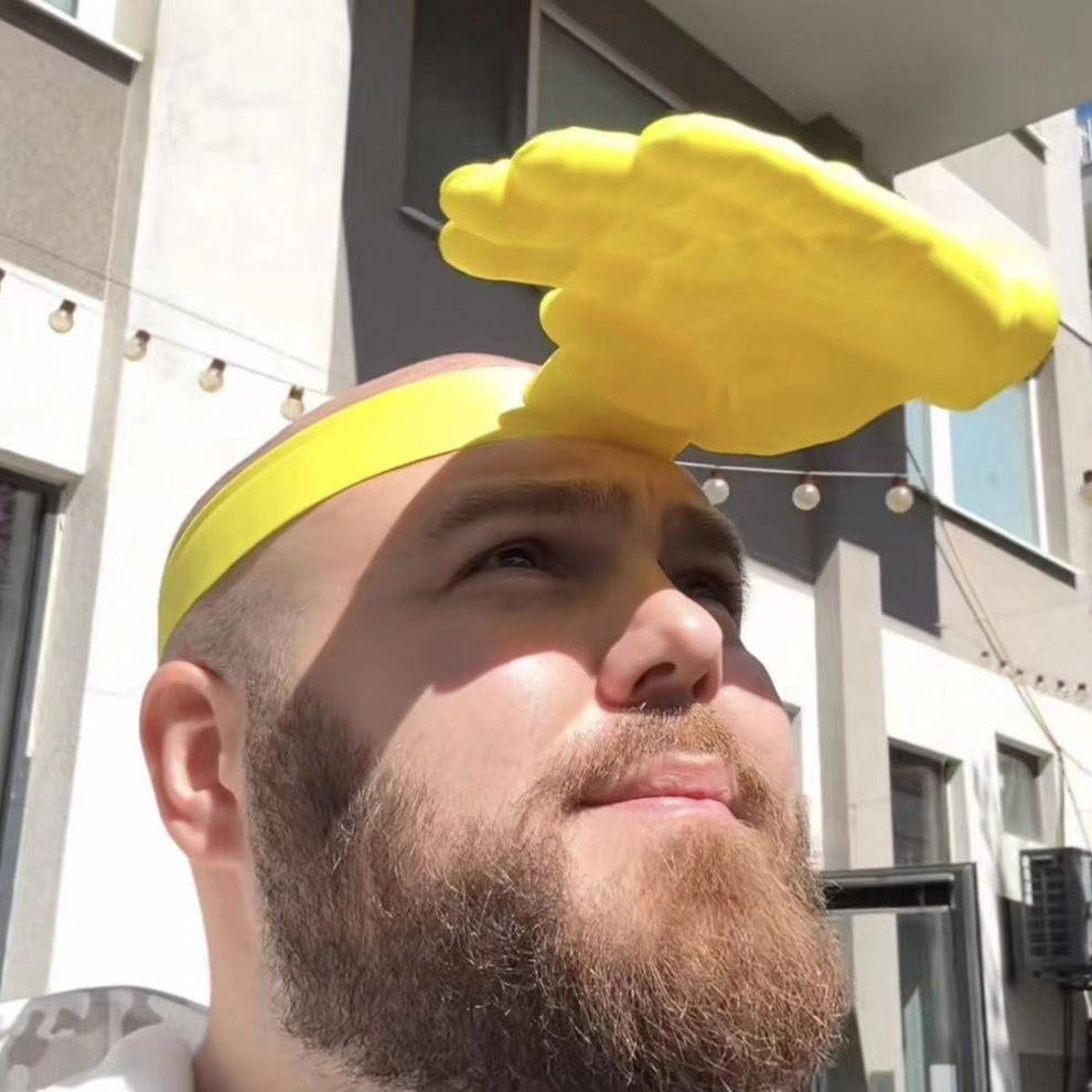 ☀️Novelty Palm Sun Hat✨ Funny Hand Shaped Sun Visor with Headband,rotection Novelty Sun Shield for Summer Beach, Festival, Outdoor Activities