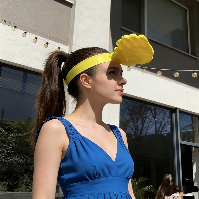 ☀️Novelty Palm Sun Hat✨ Funny Hand Shaped Sun Visor with Headband,rotection Novelty Sun Shield for Summer Beach, Festival, Outdoor Activities