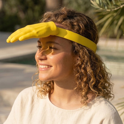 ☀️Novelty Palm Sun Hat✨ Funny Hand Shaped Sun Visor with Headband,rotection Novelty Sun Shield for Summer Beach, Festival, Outdoor Activities