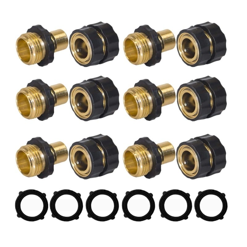 LAST DAY 49% OFF✨3/4 Inch Garden Hose Quick Connector — Connect Or Disconnect Hoses In Seconds
