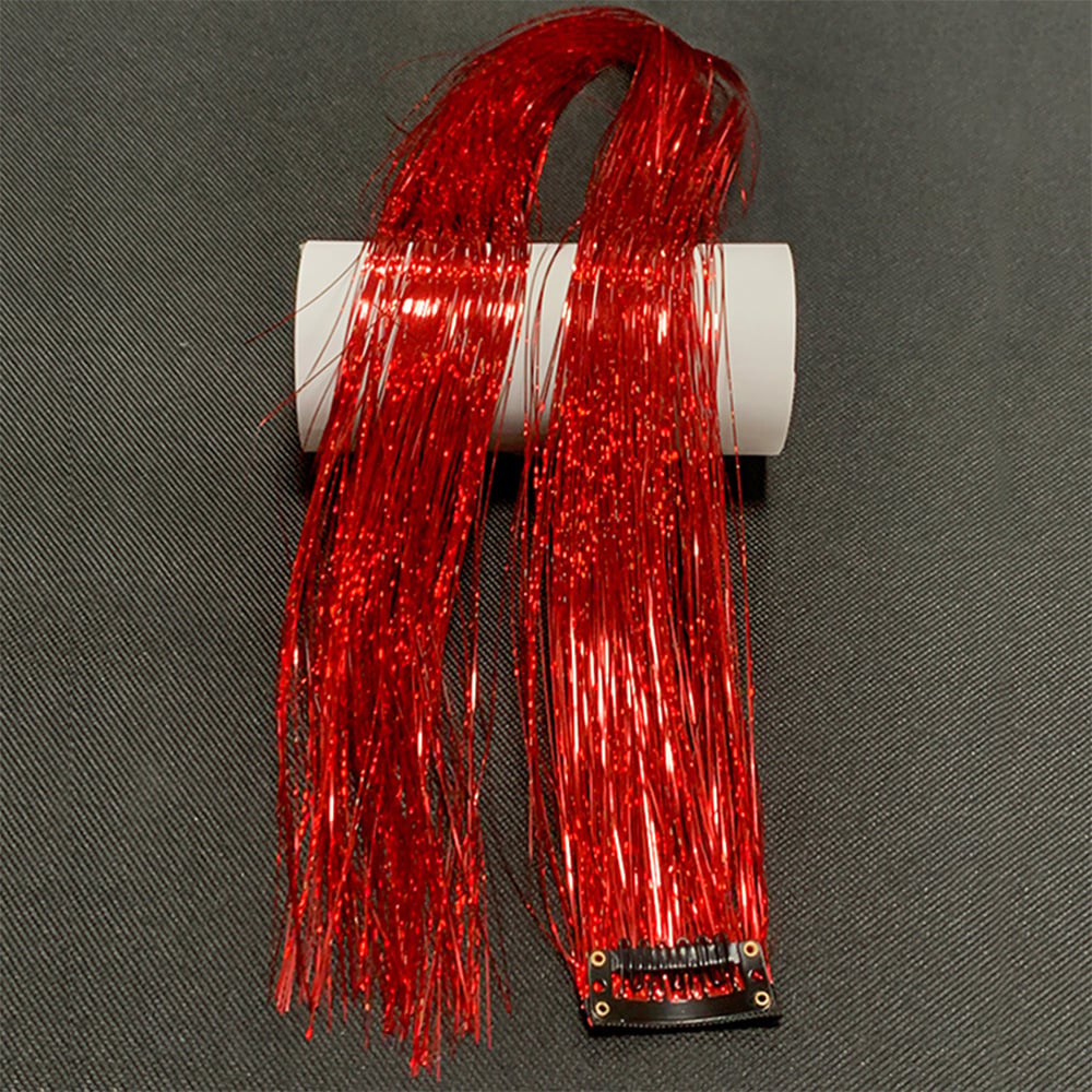 （4PCS/Set）Sparkling Fairy Hair Tinsel Extensions 🌈 Heat-Resistant Glitter Strands for Women ✨