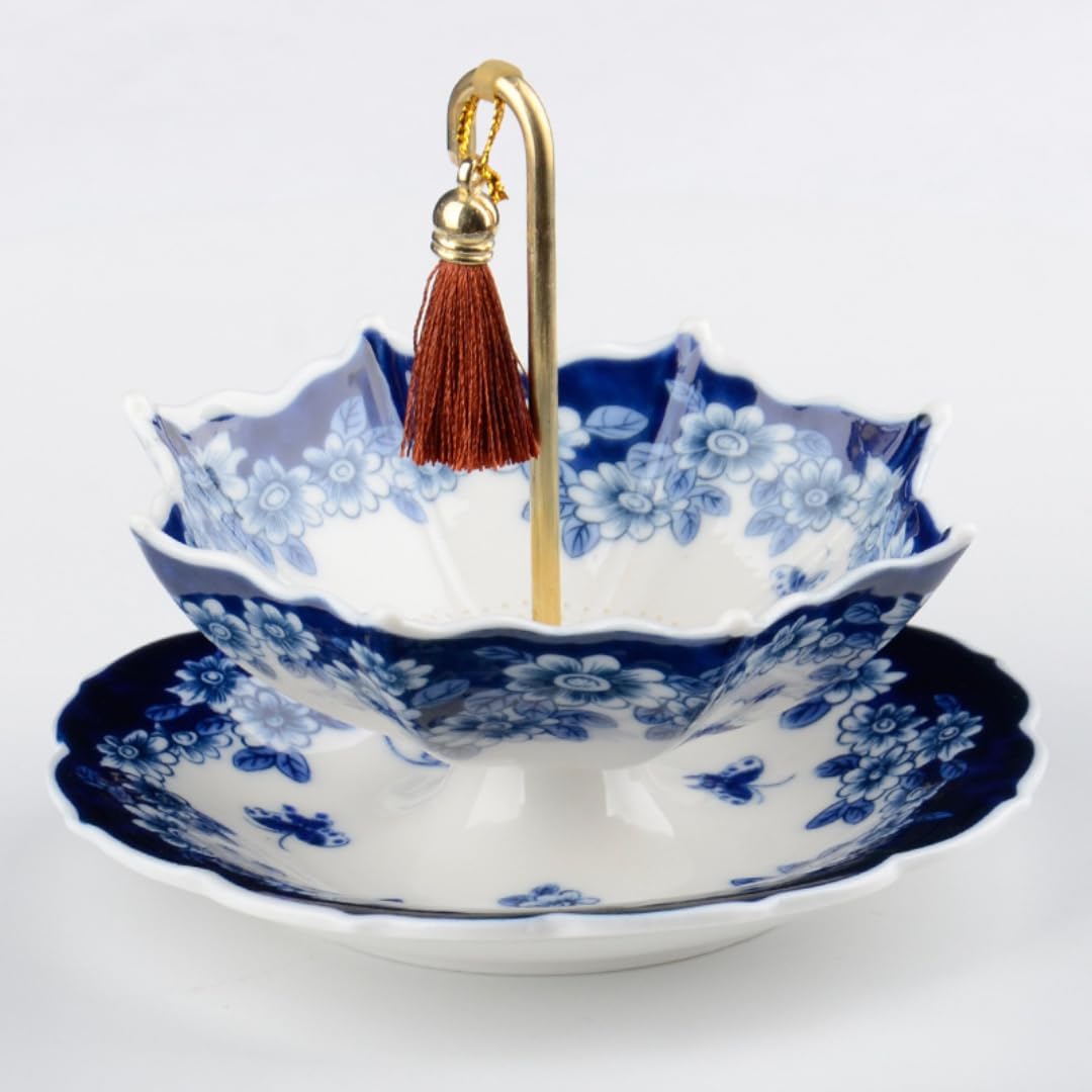 5 Thousand Years Blue and White Porcelain Umbrella Tea Infuser Set
