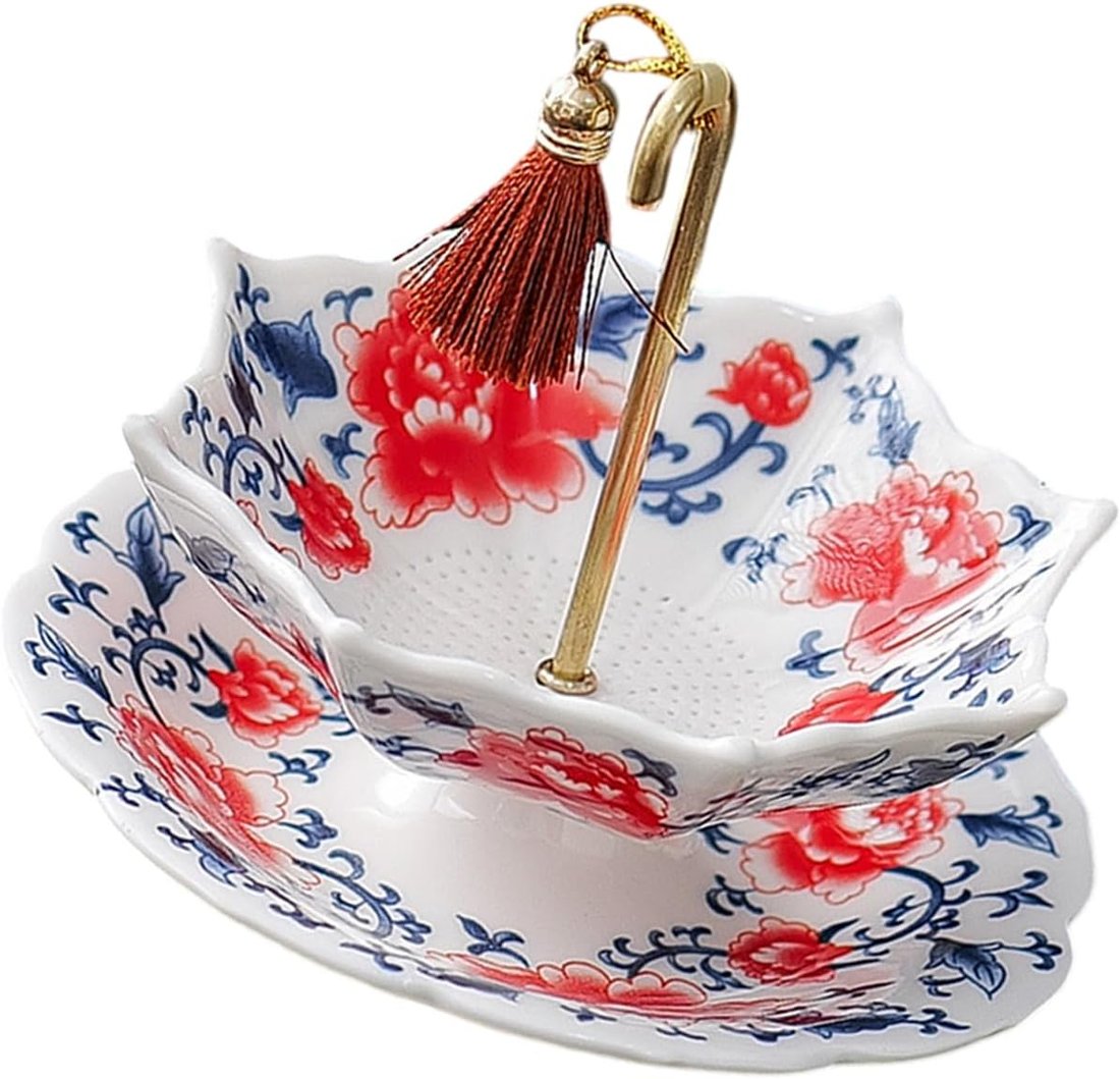5 Thousand Years Blue and White Porcelain Umbrella Tea Infuser Set
