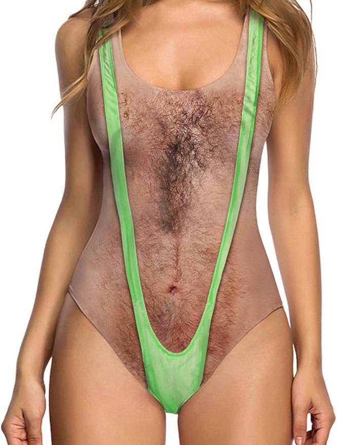 Last 49% OFF🩱Funny Hairy Chest One-Piece Swimsuit