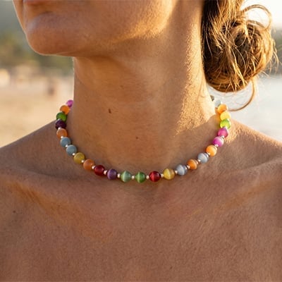 🔥Summer Hot Sale🌈 Dopamine Rainbow Choker Set