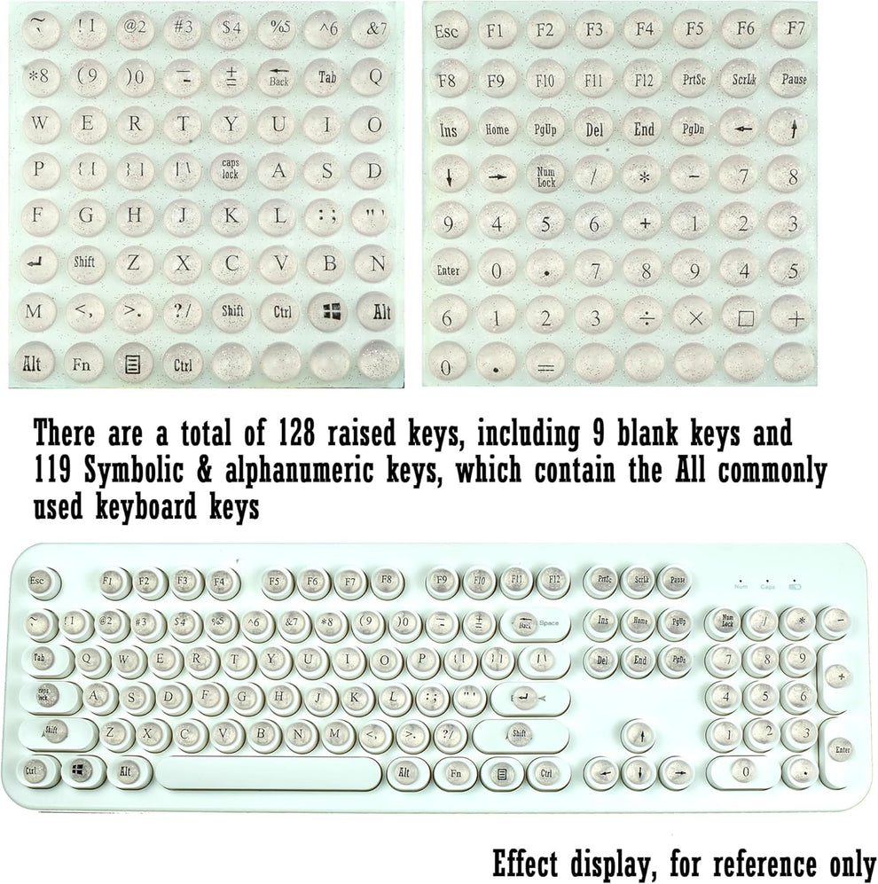 128 Pcs Keyboard Spacer Set for Long Nails & Gaming