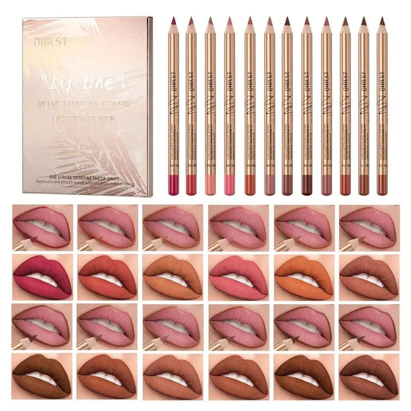 🔥12pcs/set Moisturize Matte Lip Liner Pencil，Great value for the price.