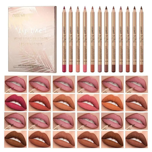 🔥12pcs/set Moisturize Matte Lip Liner Pencil，Great value for the price.