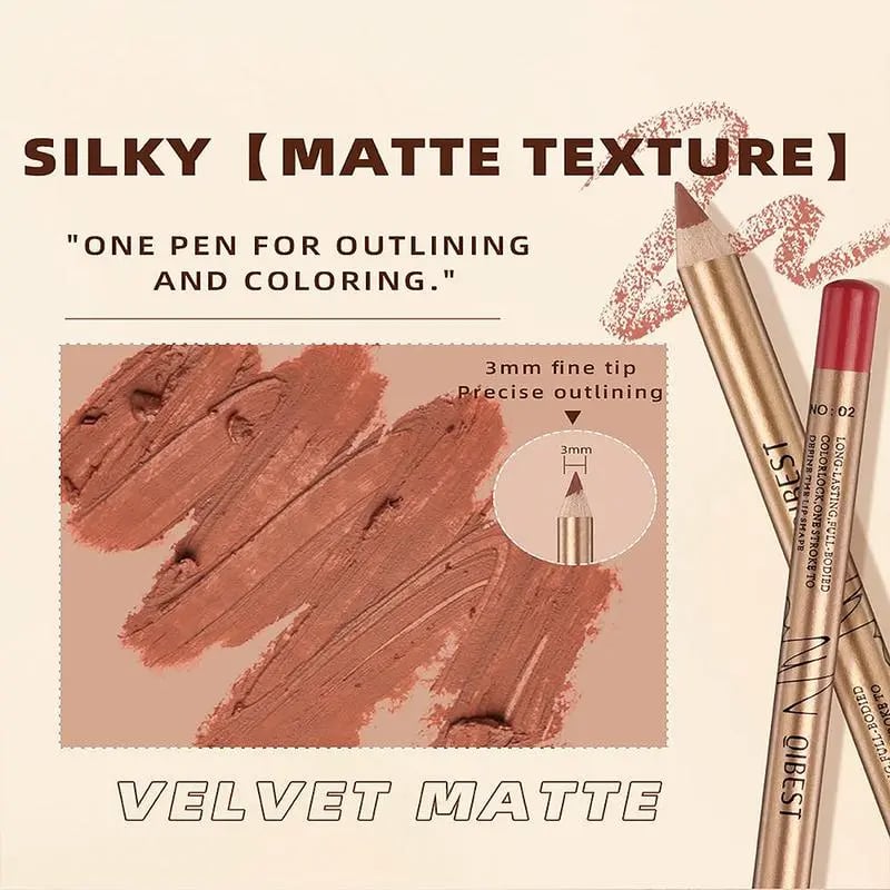 🔥12pcs/set Moisturize Matte Lip Liner Pencil，Great value for the price.