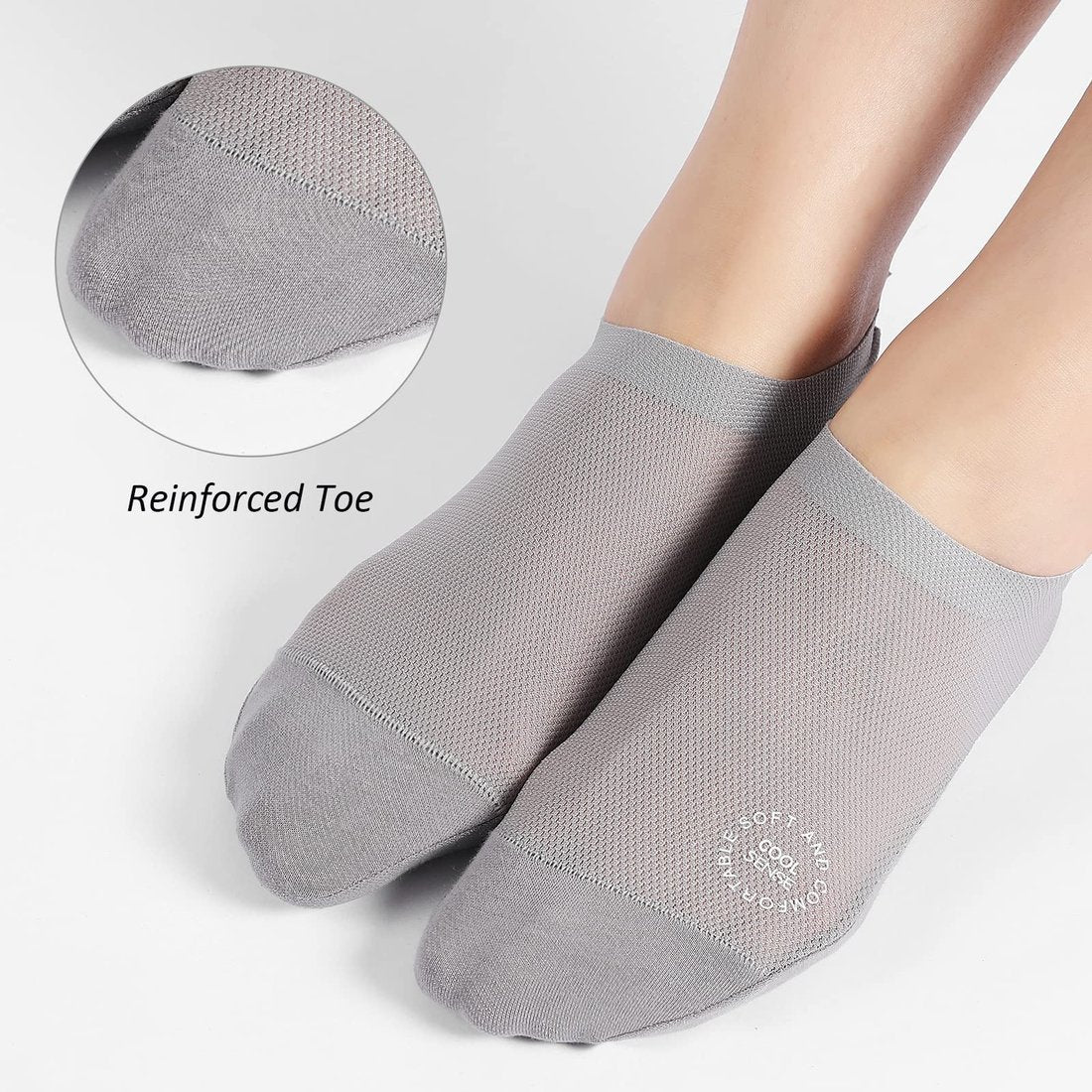 🔥6-Pair Invisible Grip Socks Pack 🧦 – Breathable Low-Cut Anti-Slip Sweat-Absorbing Design