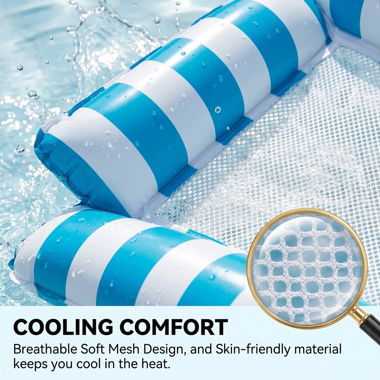 🌞Summer must-have🔥4-in-1 Inflatable Water Hammock – Pool Floating Lounge Chair & Swimming Bed