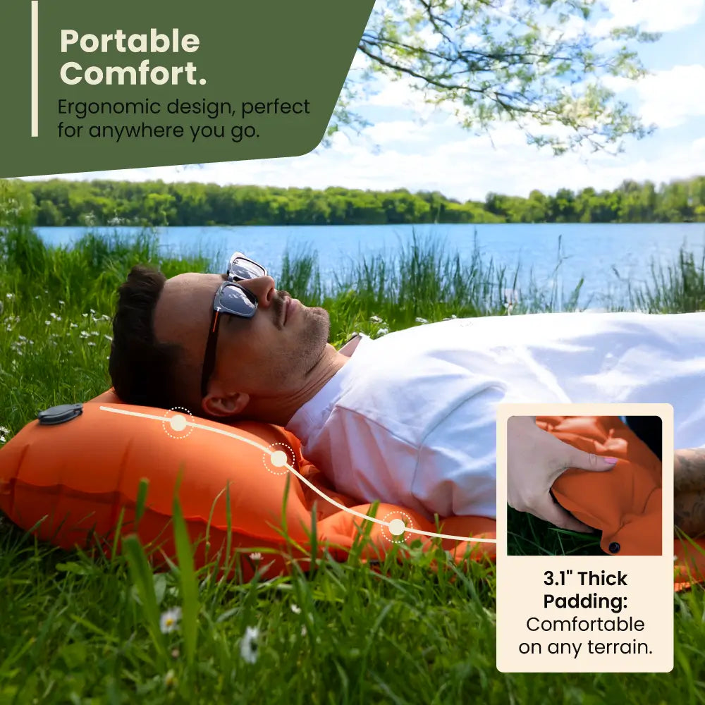 🔥Last 50% 🏖️Lounge Mat– Portable, water-bottle sized, and self-inflating