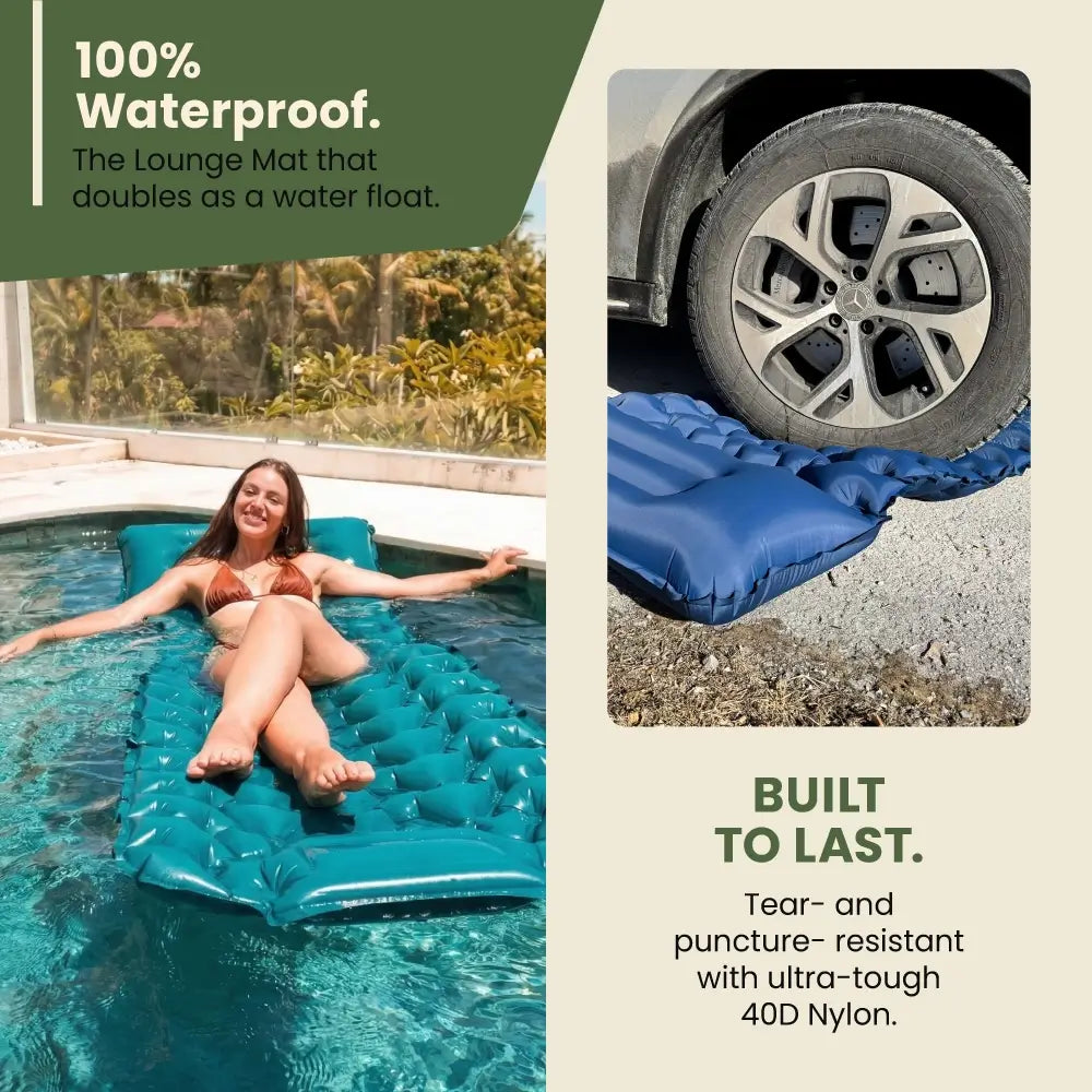🔥Last 50% 🏖️Lounge Mat– Portable, water-bottle sized, and self-inflating