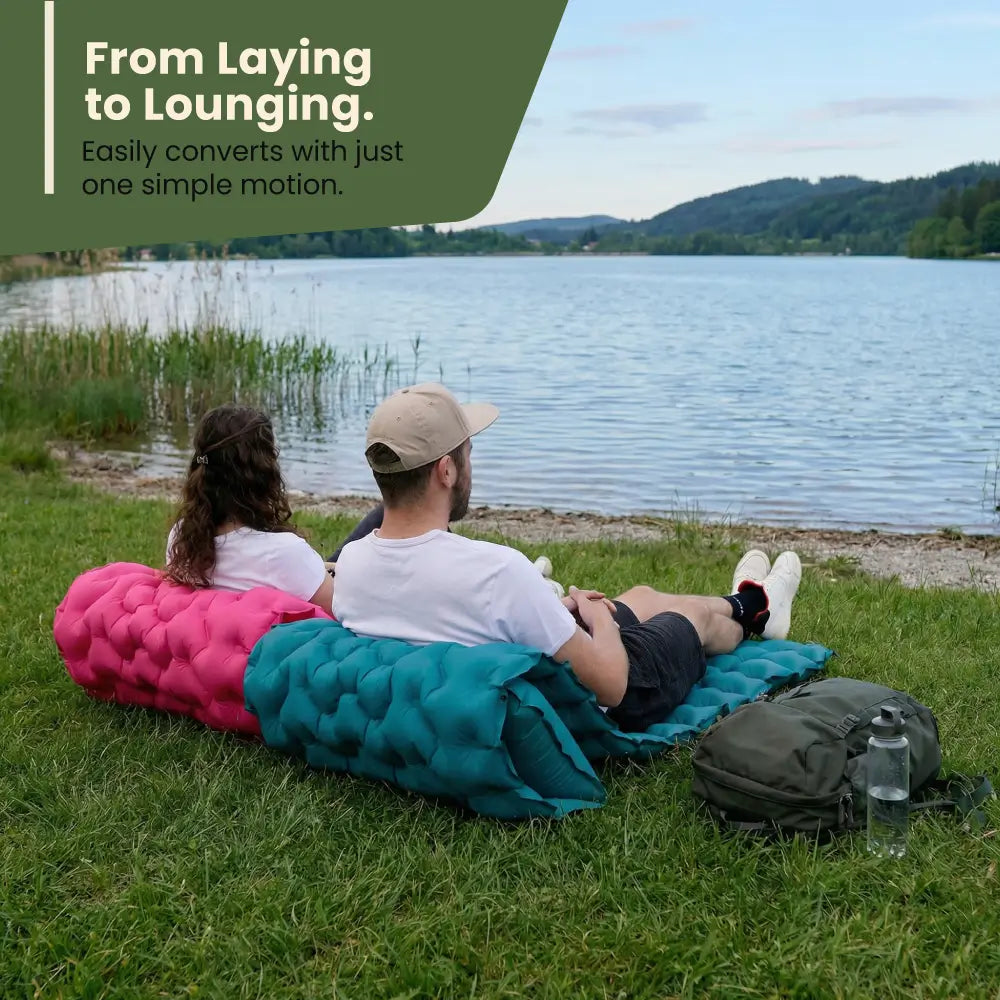 🔥Last 50% 🏖️Lounge Mat– Portable, water-bottle sized, and self-inflating