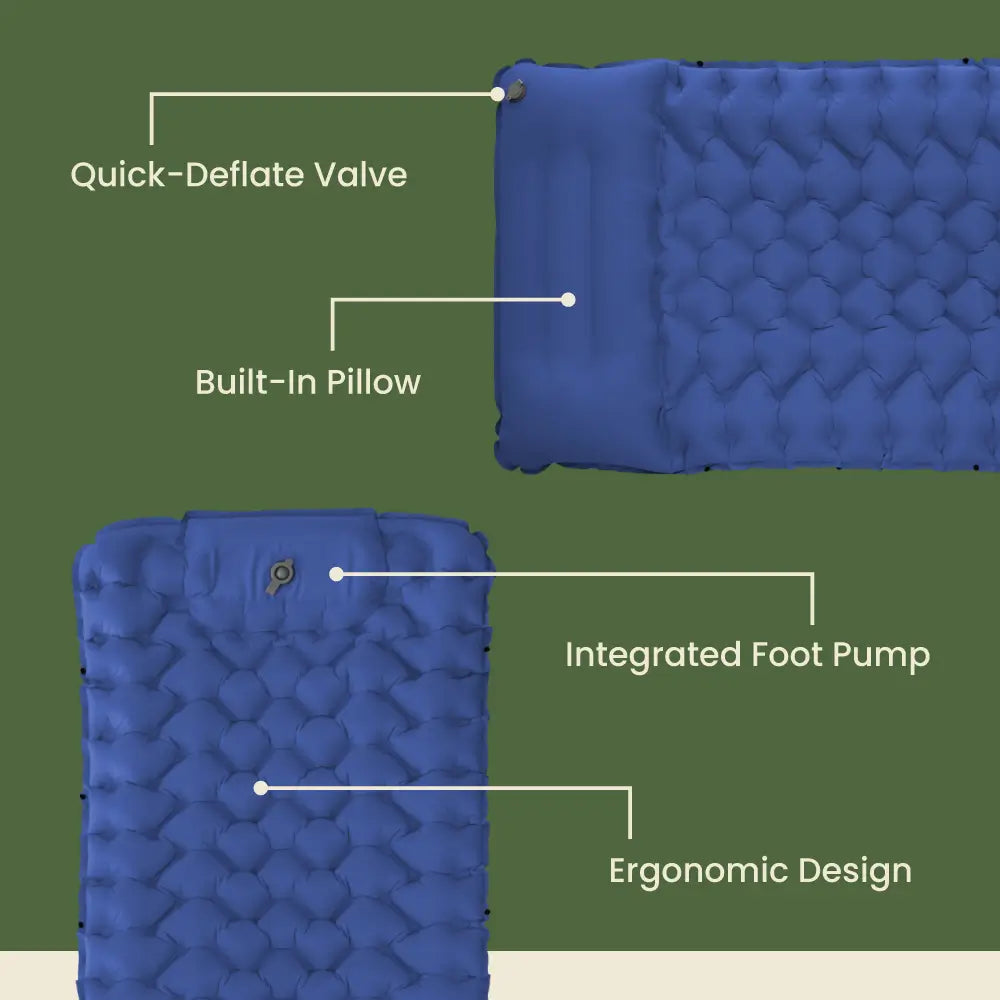 🔥Last 50% 🏖️Lounge Mat– Portable, water-bottle sized, and self-inflating