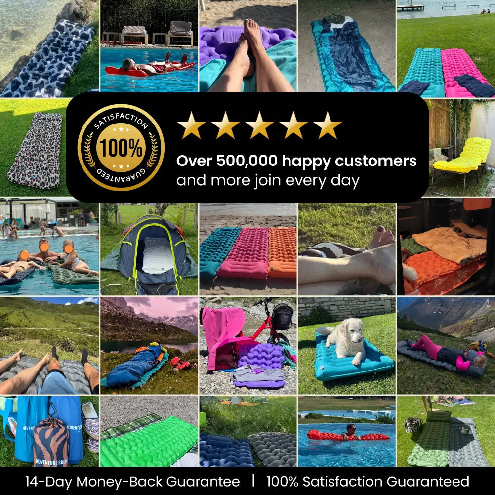 🔥Last 50% 🏖️Lounge Mat– Portable, water-bottle sized, and self-inflating