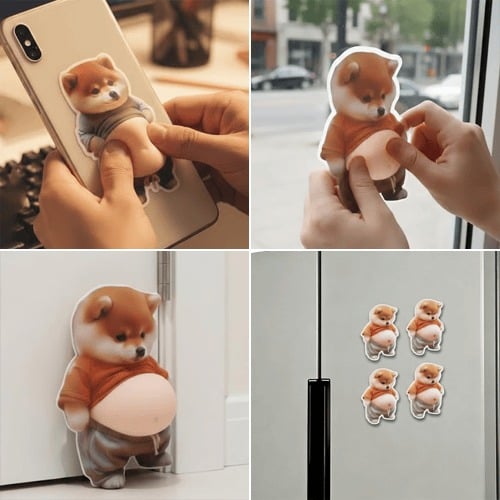 🐶Cute Chubby Shiba Dog Anti-Collision Sticker